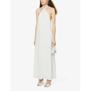 Rixo Bridal Jordyn Halter Gown in Off-White Medium Womens Wedding